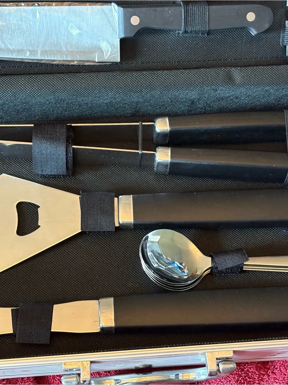 Never used Black Cutlery, BBQ Tools and Organizer Case - Black